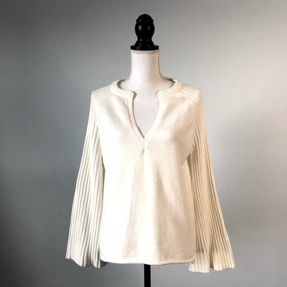 RAG POETS | Cream Misty Bell Sleeve Sweater